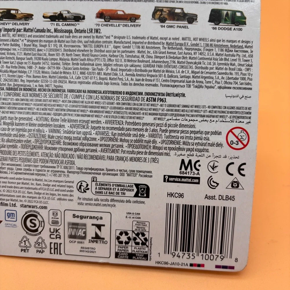 Hot Wheels Premium Star Wars The Mandalorian 59 Chevy Delivery Real Riders HKC96